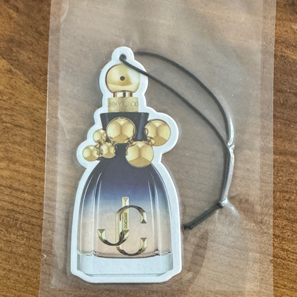 JC Gold and Black Perfume Bottle Air Freshener